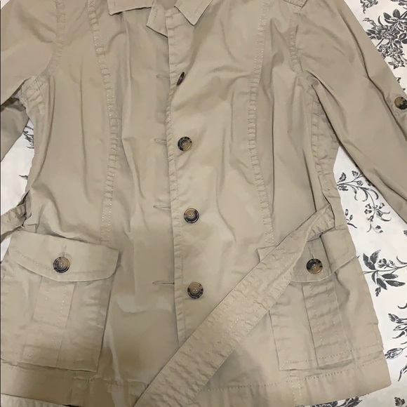 Liz Claiborne Taupe Belted Jacket - Picture 2 of 8